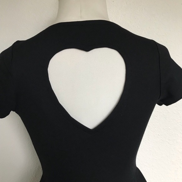 F Von Stratton skater dress heart cut out Sz M - Picture 3 of 5